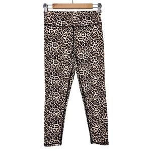 ZYIA Leopard Brilliant Scrunchy What Leggings Woman's Size 8/10 Brown, Black